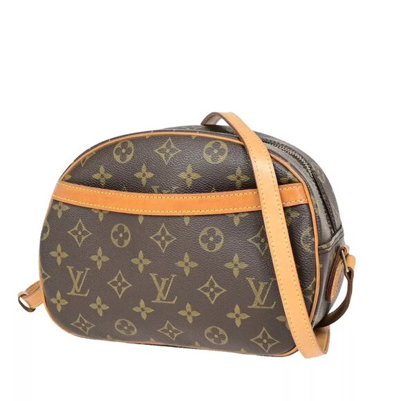 LOUIS VUITTON Blois Crossbody Shoulder Bag Monogram Leather Brown - Picture 1 of 7